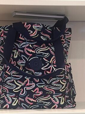 2 set pieces of KOULIYA bag  Navy Tote with Multicolor Abstract Scribble Print